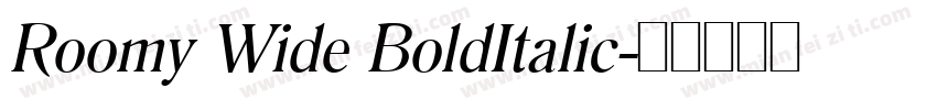 Roomy Wide BoldItalic字体转换
